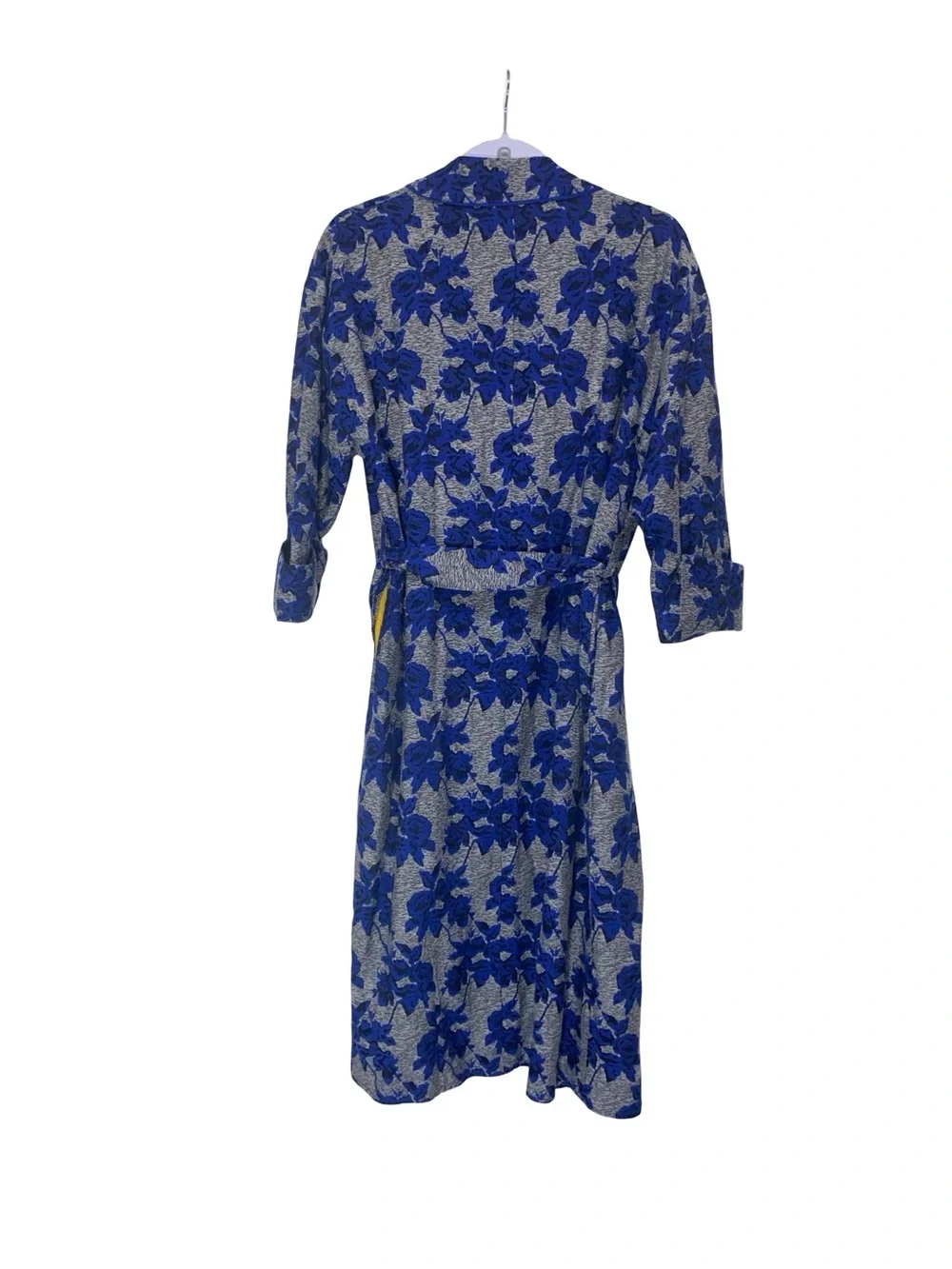 Gabrielle Union Collection Blue Floral Jacquard Duster‎ Cardigan size S